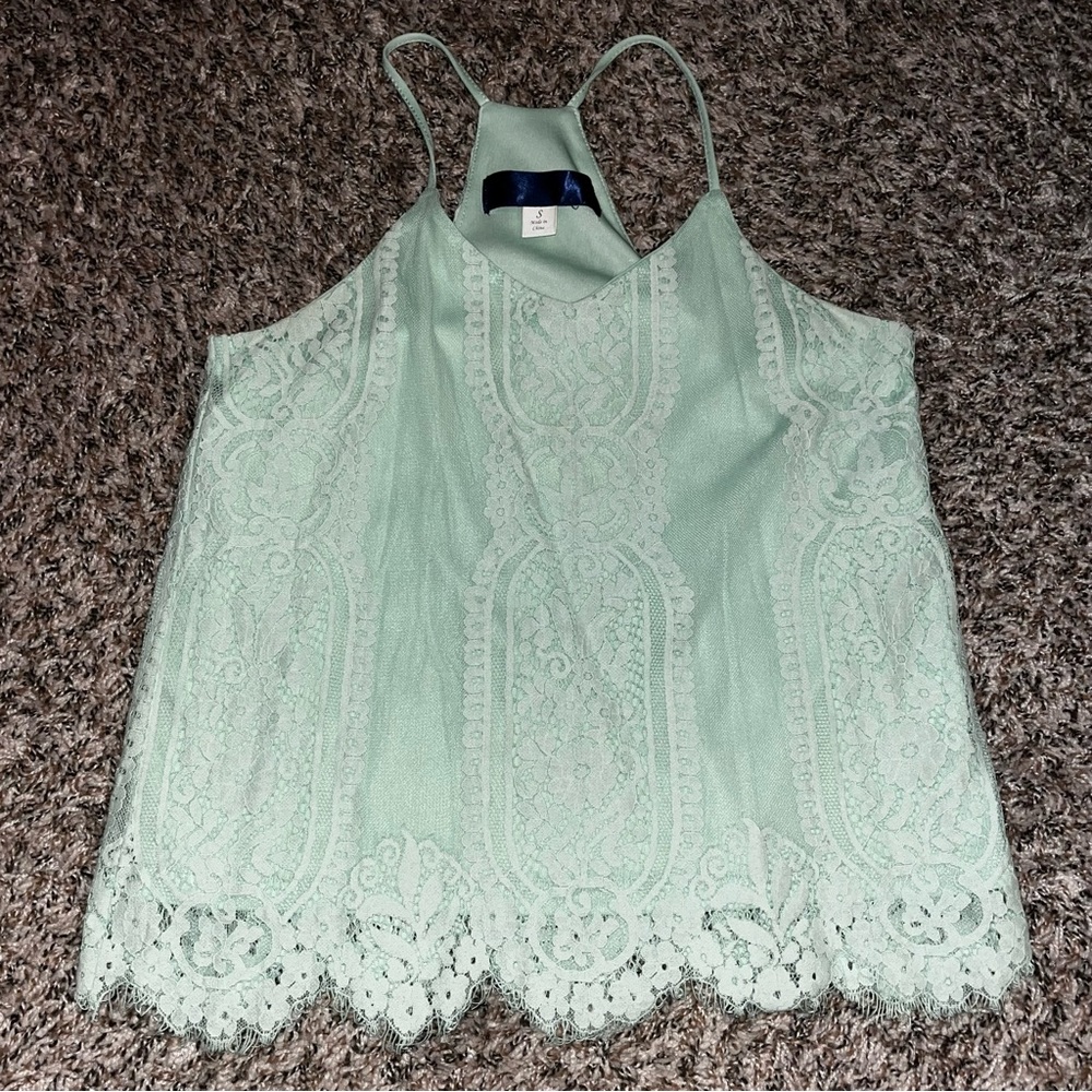Gorgeous Mint Green Lace Women’s Top